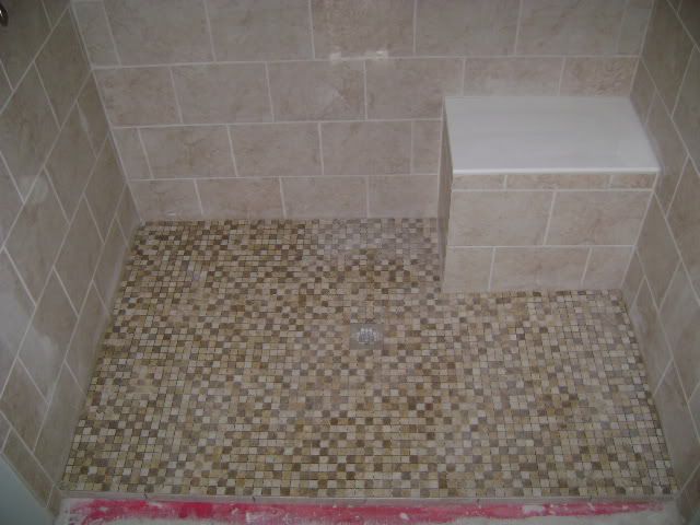 Tiling A Shower Floor leaf ceramic tile shower floor a cool way to fell like youre taking I Used The 1 Mosaic From Lowes That Come With Matching Wall Tile All Very Inexpensive This Is Before It Was Given A Final Wipe Down Tiling A Shower Floor how to tile a shower floor pan I Used The 1 Mosaic From Lowes That Come With Matching Wall Tile All Very Inexpensive This Is Before It Was Given A Final Wipe Down