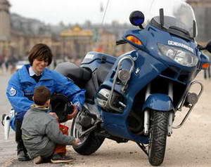 Gendarme Police Ofiicer on BMW Motorcycle