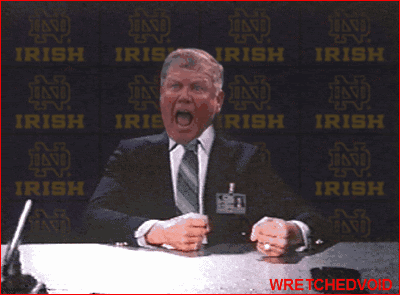 Notre Dame football coach Brian Kelly head exploding Pictures, Images and Photos