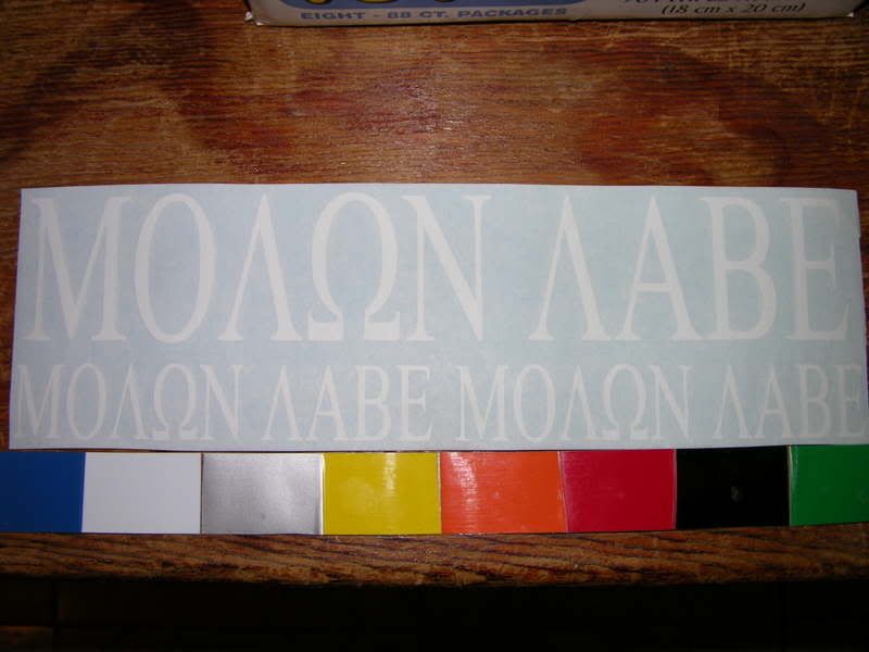 Molon Labe Tattoo. molon labe decal