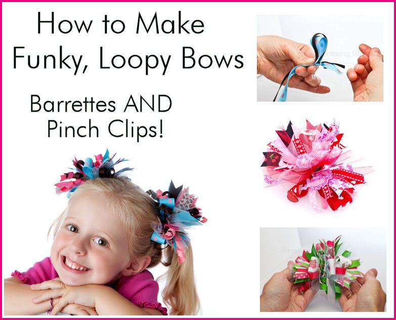 How To Make Funky Loopy Hair Bows Instructions E Book Cd Tutorial