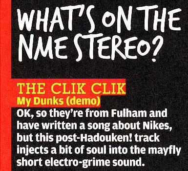 The Clik Clik in the NME