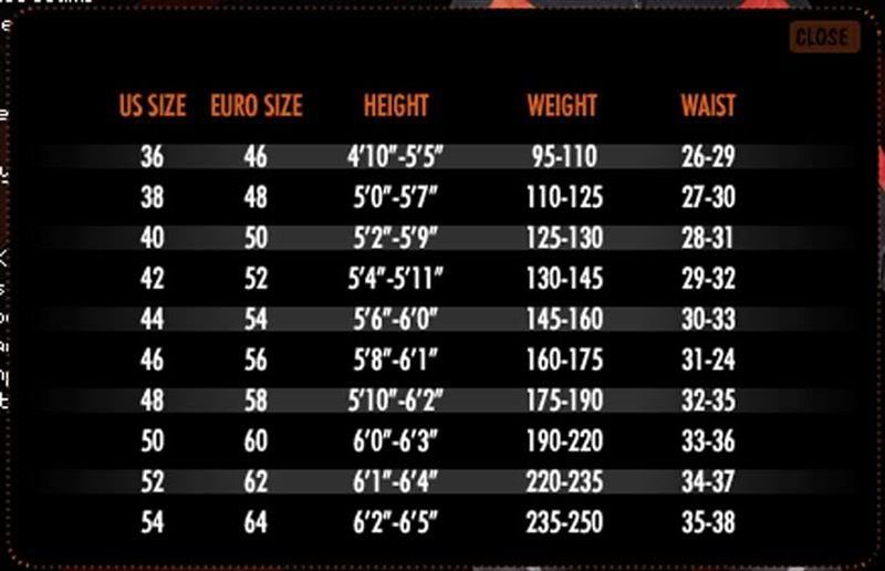 Agv Leathers Size Chart