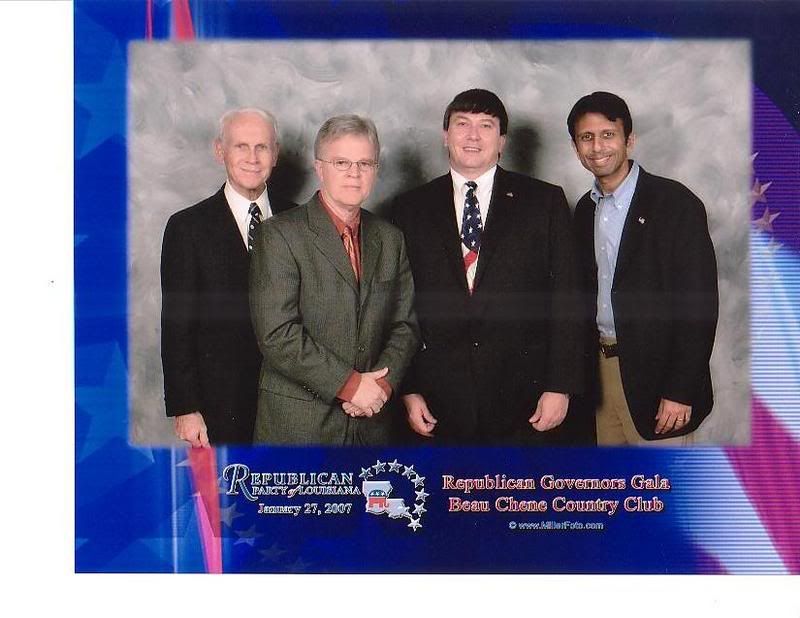 Louisiana Ex Governor, Dave Treen; Louisiana Ex Governor Buddy Romer; Me; U S Congressman Bobby Jindal! Pictures, Images and Photos