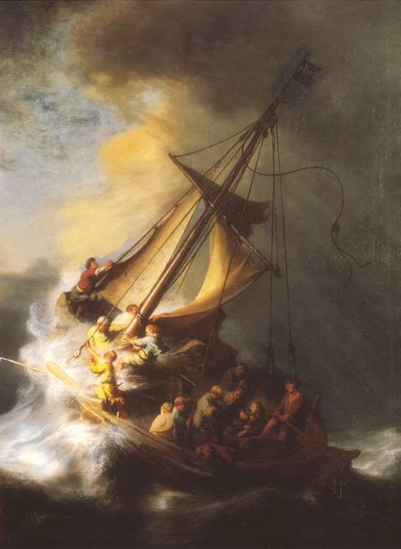 Christ in the Storm on the Sea of Galilee by Rembrandt.