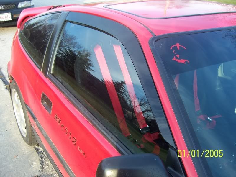How to 8991 USDM CRX ventshade window visor install Honda CRX Forum