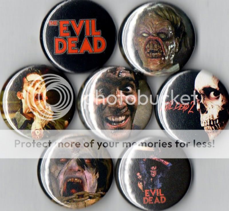 Evil Dead 7 pins buttons badges 2 bruce campbell new  