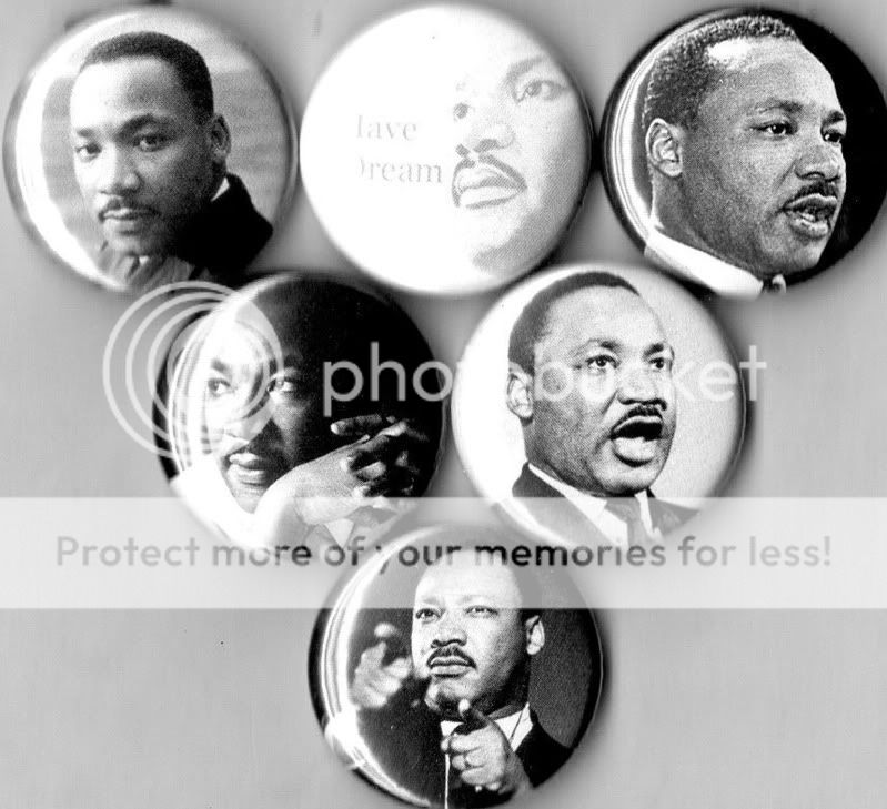 Martin Luther King Jr. 6 pins buttons badges 1 new  