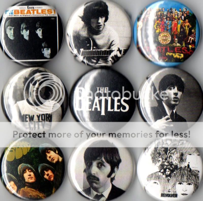 Beatles 9 pins buttons badges sgt pepper revolver new  