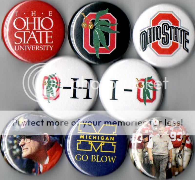 Ohio State football 8 pins buttons badges osu buckeyes  