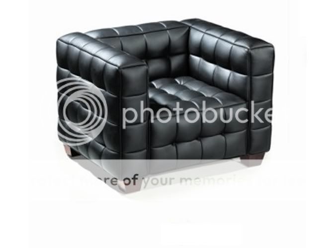 Modern Botton Styled Leather Chair #1181  