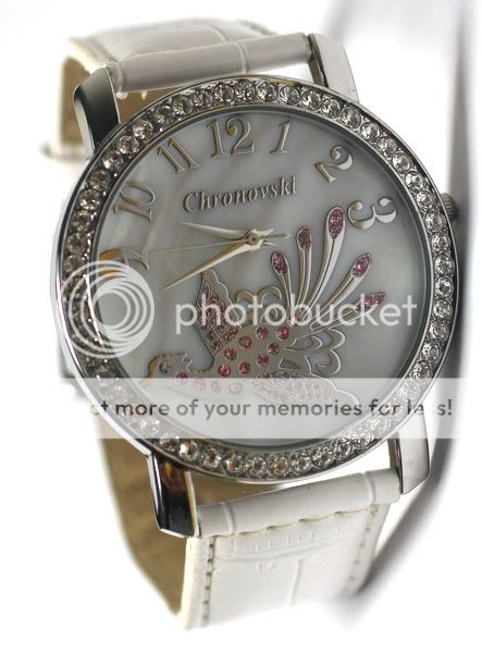 White Silver Plated Womens Glamorous Phoenix Watch ABS4  